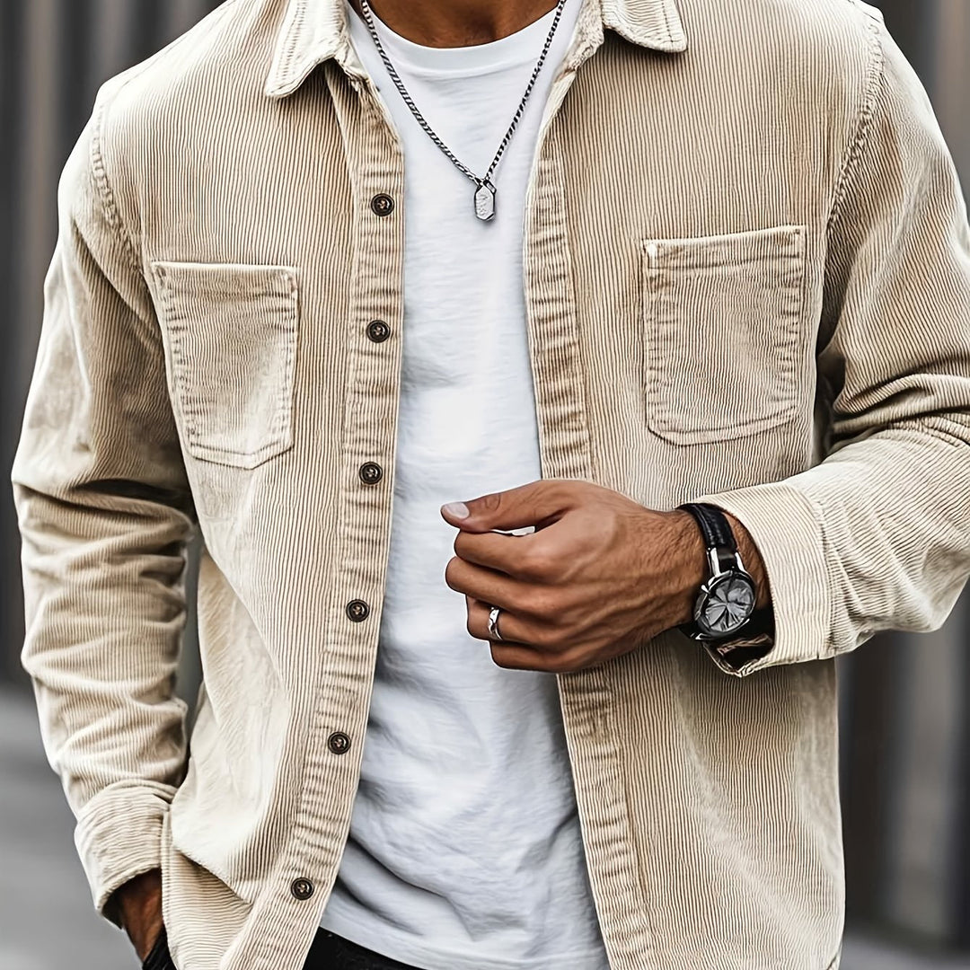 Bryce | Men's Long Sleeve Overshirt with Pockets and Buttons