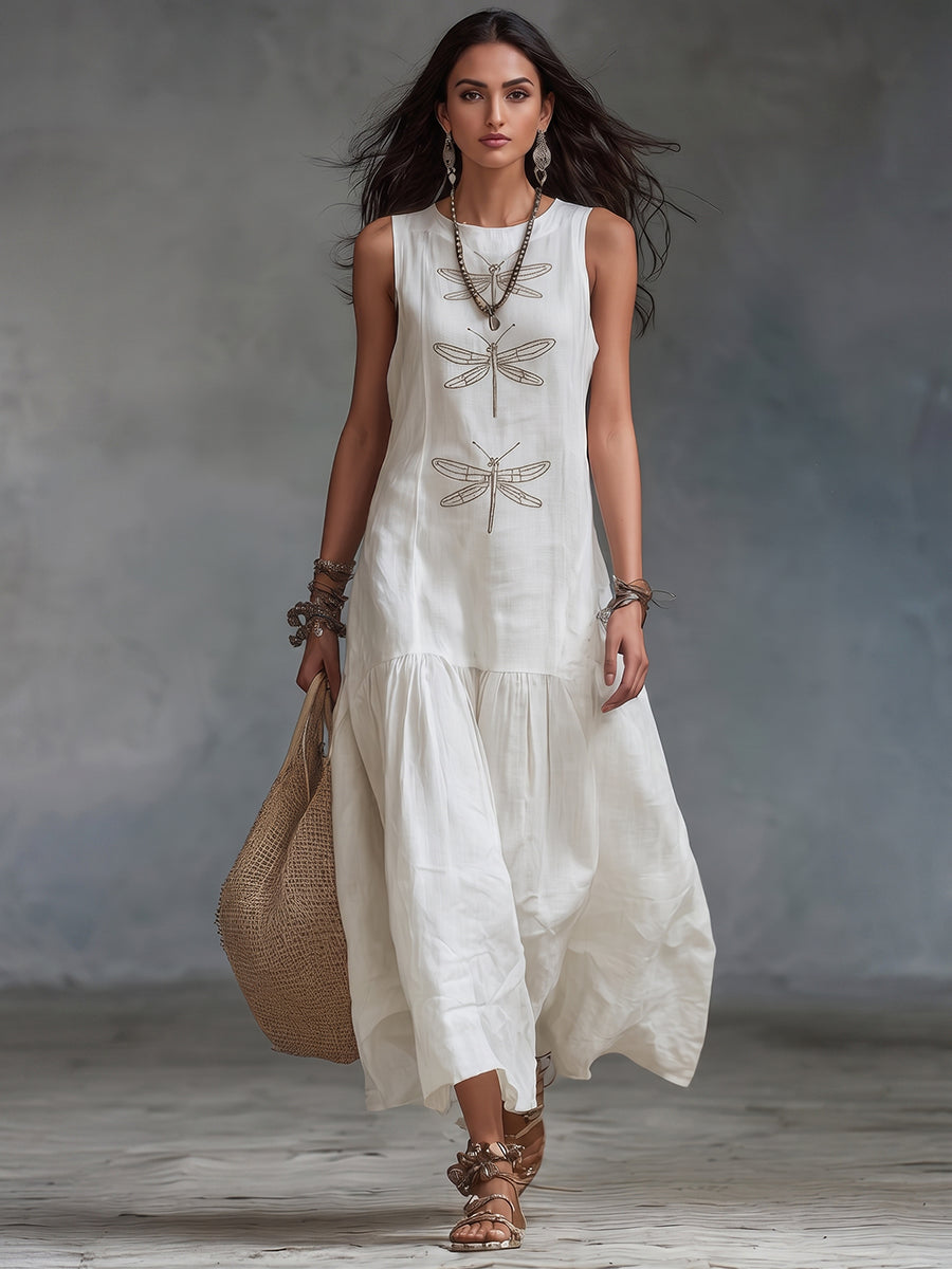Geneva | Women's Round Neck Sleeveless Maxi Dress