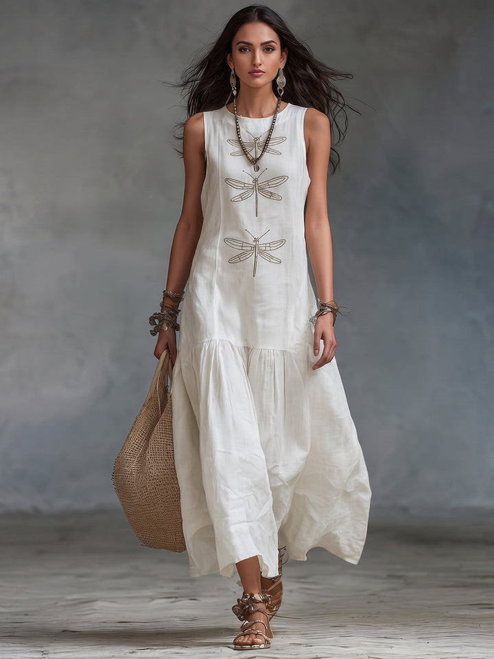 Geneva | Women's Round Neck Sleeveless Maxi Dress