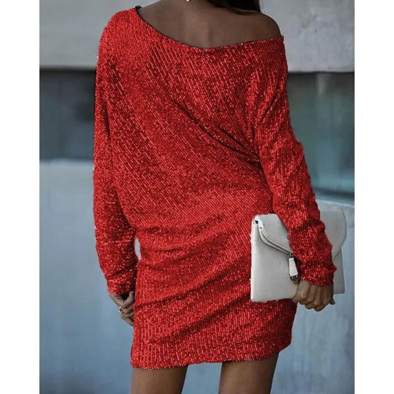 Contrast Sequin Party Dress