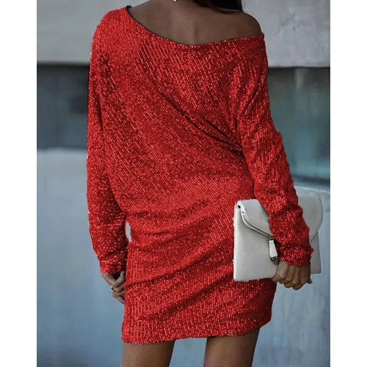 Contrast Sequin Party Dress