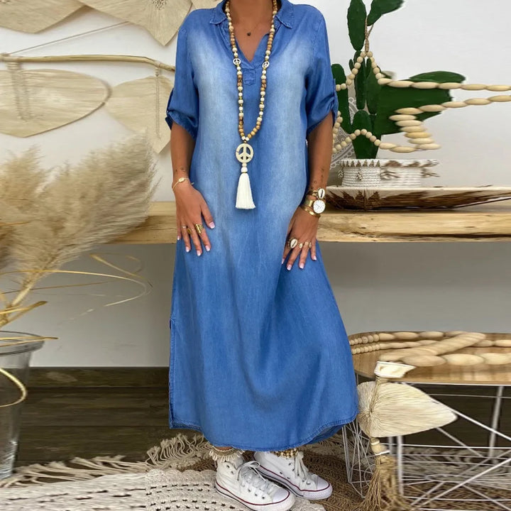 Lea | Women's Maxi Casual Long Dress with Side Slit