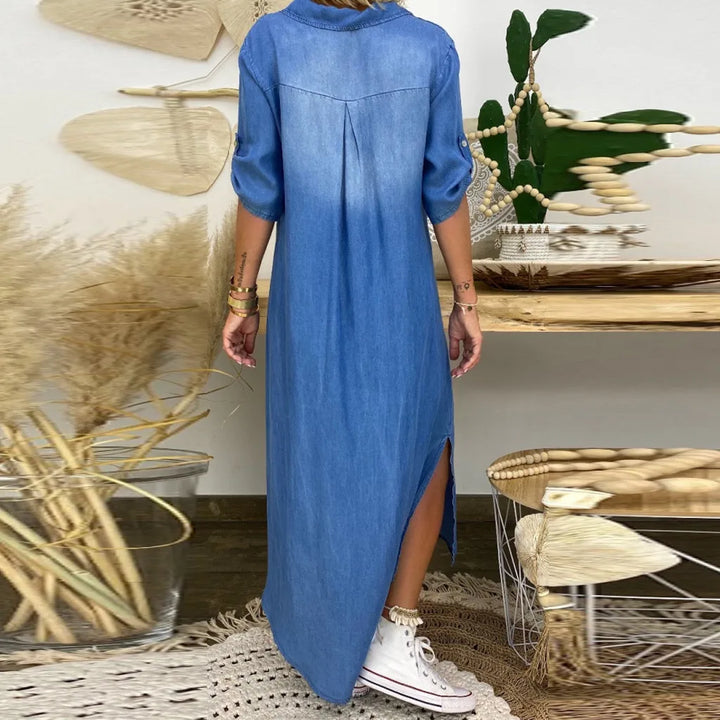 Lea | Women's Maxi Casual Long Dress with Side Slit