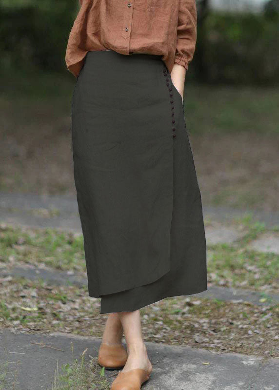 Boutique White Asymmetrical Design Elastic Waist A-Line Skirts Spring