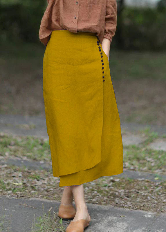 Boutique White Asymmetrical Design Elastic Waist A-Line Skirts Spring