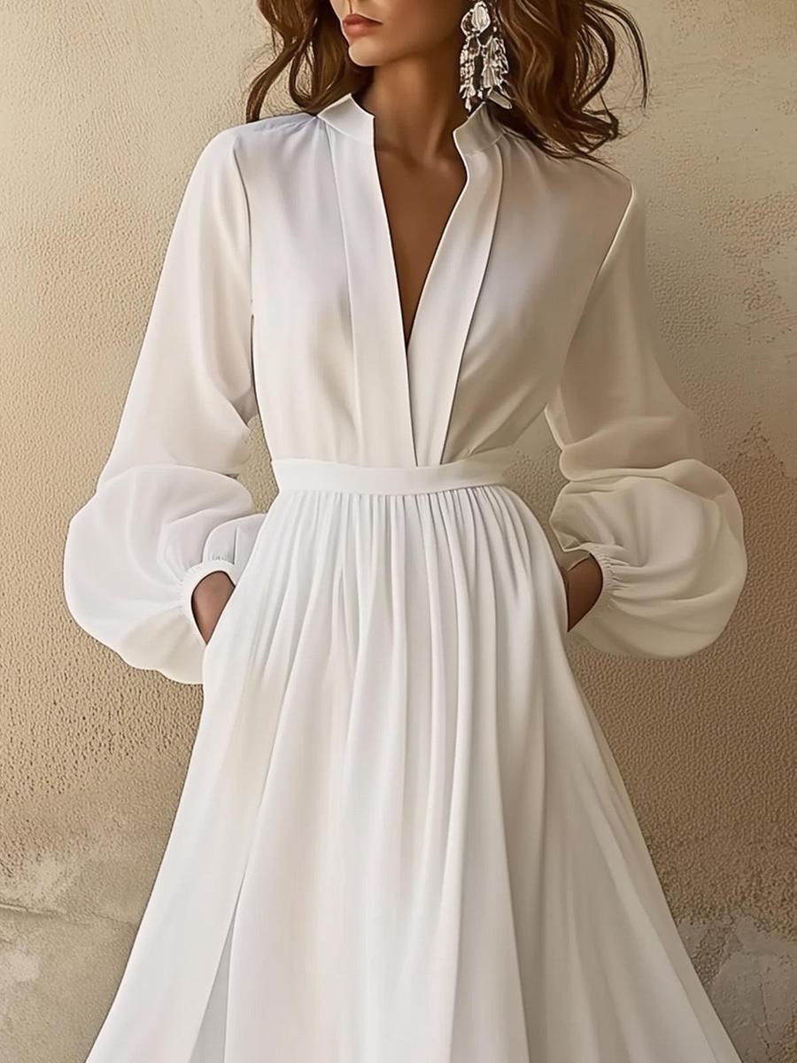 Laura | Women's Vintage-Inspired V-Neck Maxi Dress