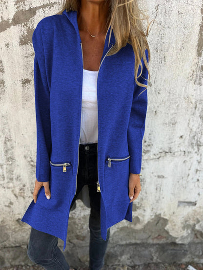 Naomi | Women's Turtleneck Casual Hooded Jacket with Zipper