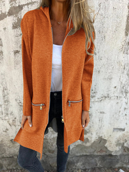 Naomi | Women's Turtleneck Casual Hooded Jacket with Zipper