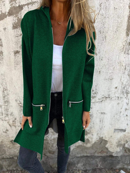 Naomi | Women's Turtleneck Casual Hooded Jacket with Zipper