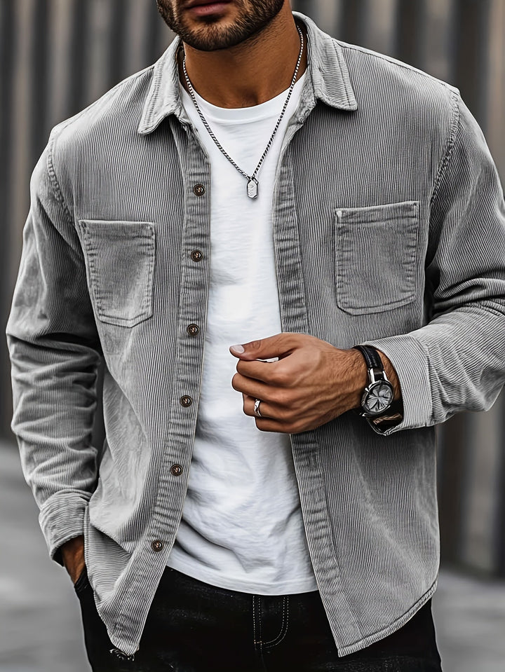 Bryce | Men's Long Sleeve Overshirt with Pockets and Buttons