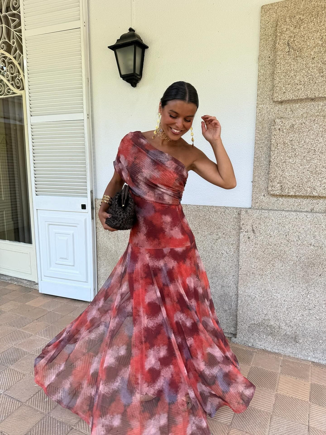Women's One-Shoulder Maxi Dress