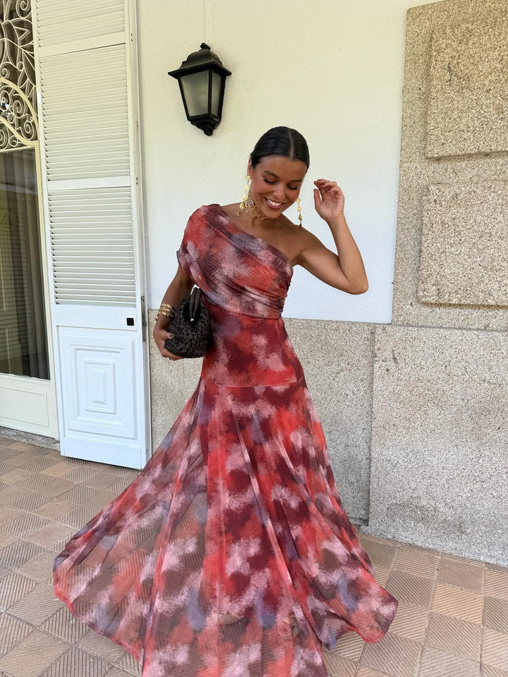 Women's One-Shoulder Maxi Dress