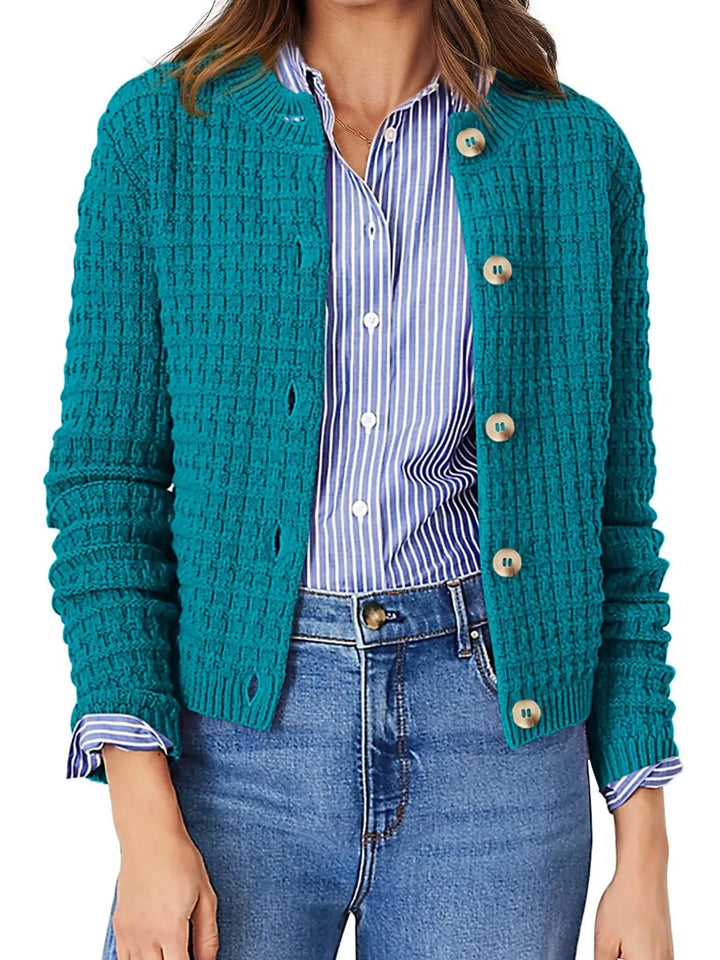 Harper | Women's Cardigan with Button Placket and Buttons