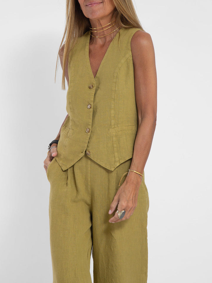 Ella | Vest Wide Pants Set (Almost Sold Out)