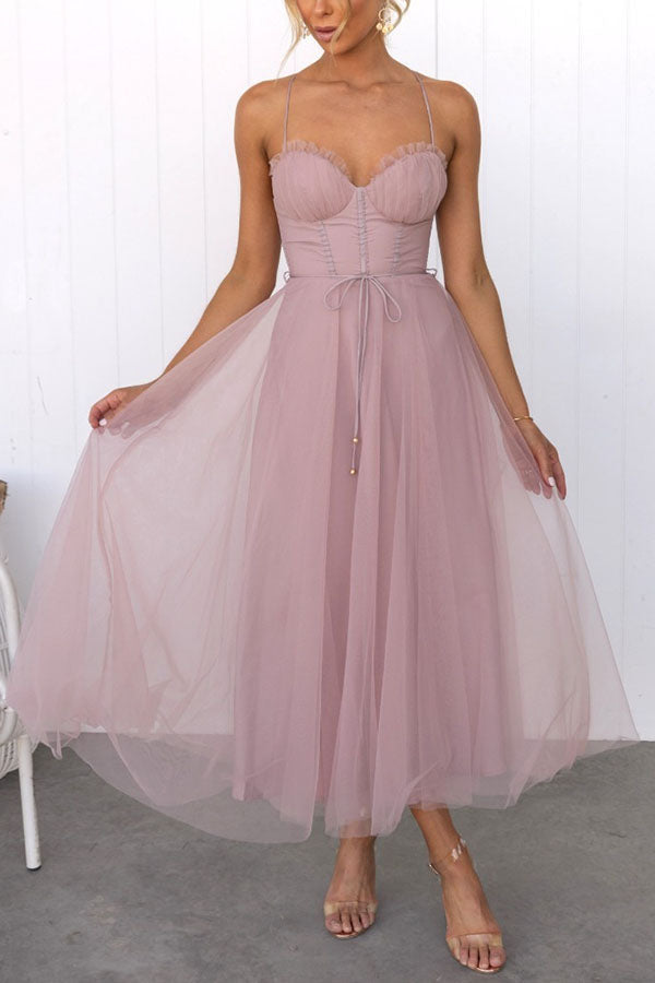 Contemporary Princess Maxi Dress with Suspenders for Parties