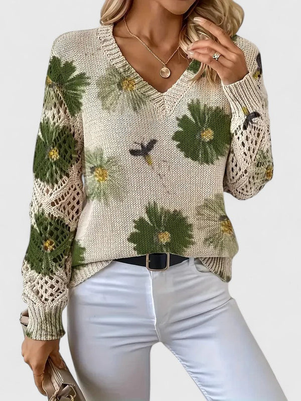 Deborah™ - Casual Floral Sweater