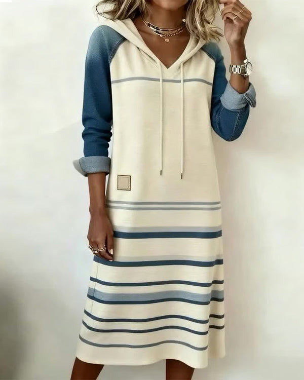 Everly™ - Striped Hooded Dress