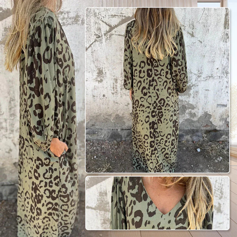 Nala | Safari Chic Leopard Dress with Pockets