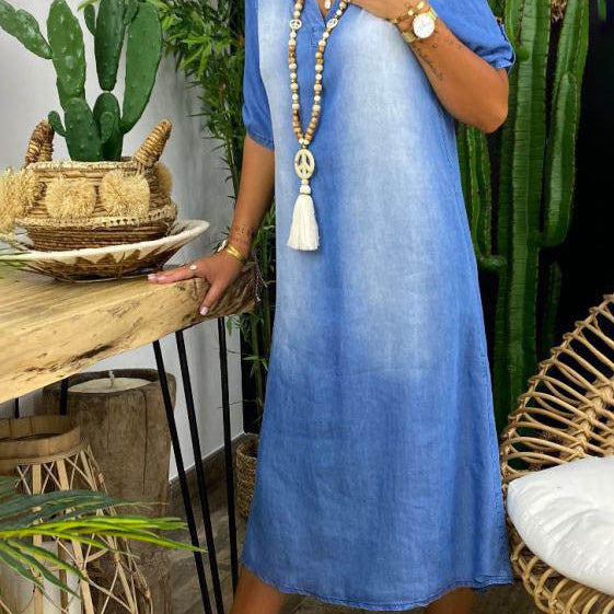 Ilse | Women's Relaxed Summer V-Neck Half Dress