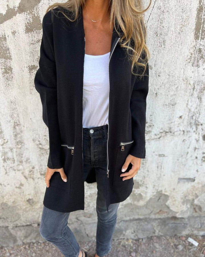 Naomi | Women's Turtleneck Casual Hooded Jacket with Zipper