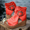 Ariana™ - Bold Buckle Wedge Sandals