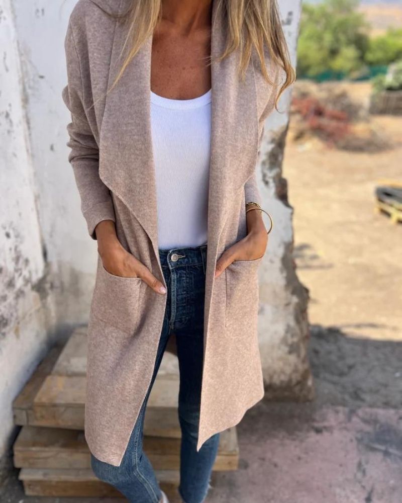 Eigona | Casual Lapel Cardigan Jacket with Pockets