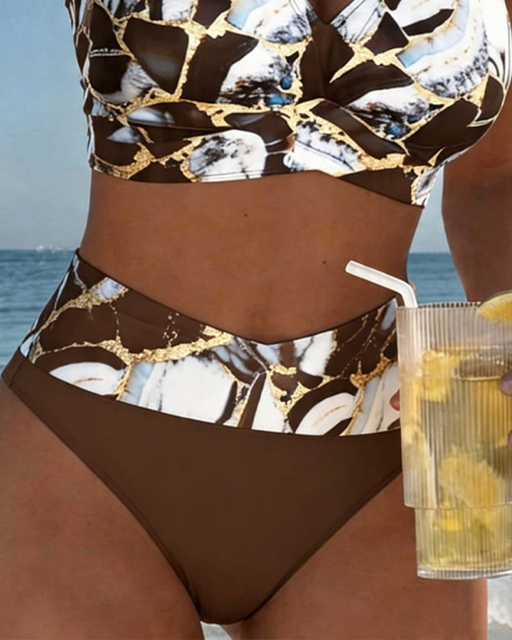Luna | Women's V-Neck Printed Strap Bikini