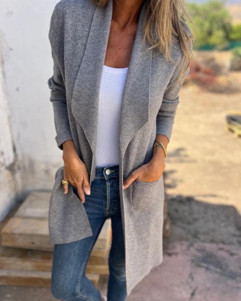 Eigona | Casual Lapel Cardigan Jacket with Pockets