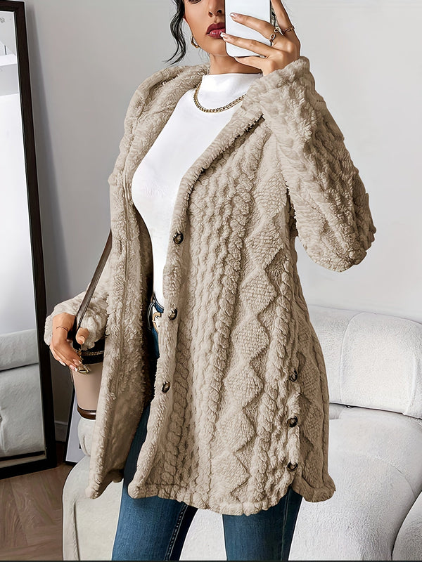 Chloe™ - Plush Hooded Cardigan