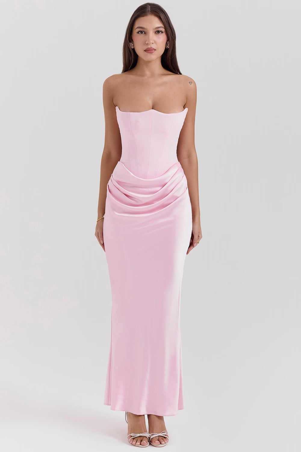 Hera | Women's Mini Elegant Retro Solid Color Strapless Party Dress