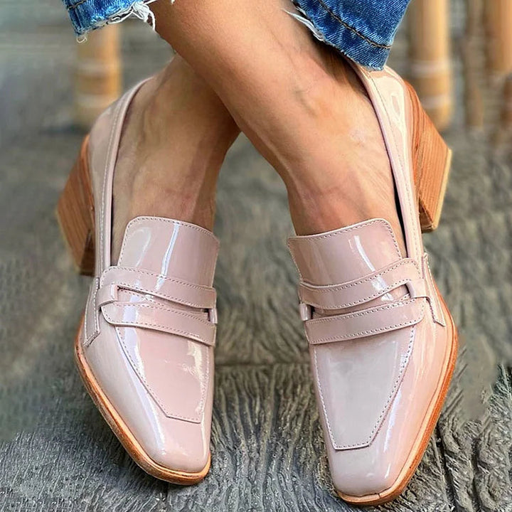 Mocassins | Women's With Wide Heel Shiny