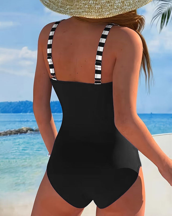 Aurora | Women's Striped One-Piece Swimsuit