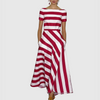 Madeline - Vonda Striped Off-Shoulder Maxi Dress