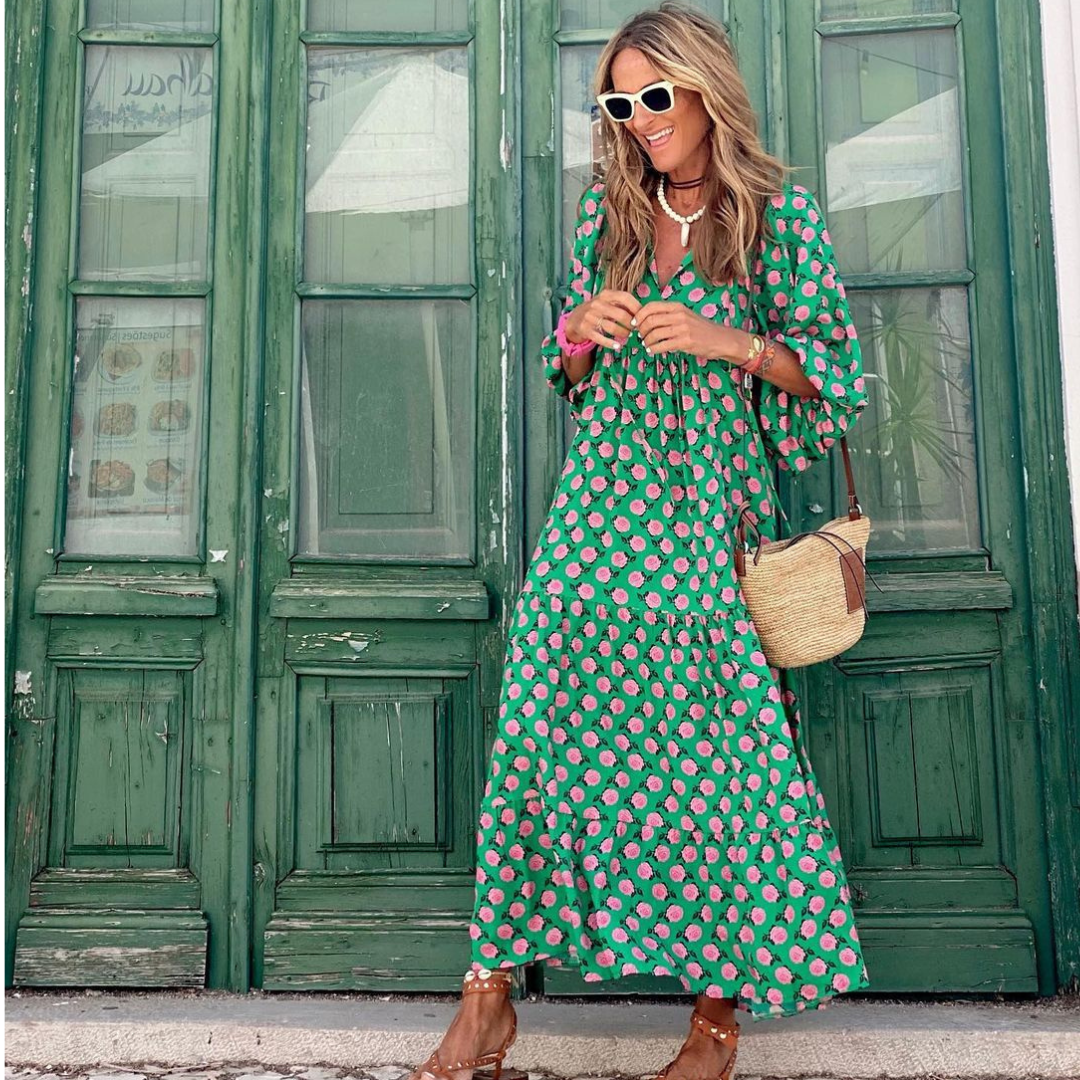 Mabel | Women's Relaxed Breezy High-Low Geometric Print Dress