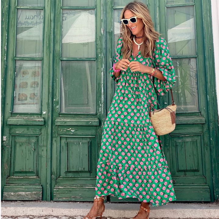 Mabel | Women's Relaxed Breezy High-Low Geometric Print Dress