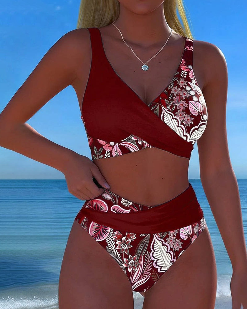 Fiorella | Women's Floral Bikini with V-Neck