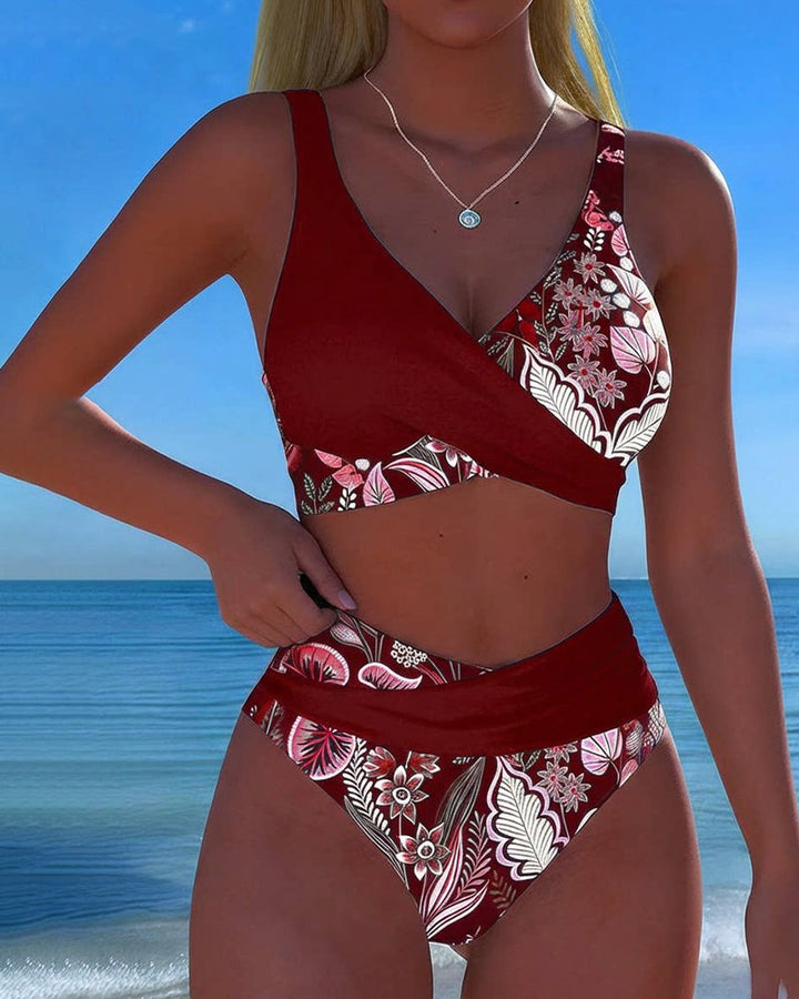 Fiorella | Women's Floral Bikini with V-Neck