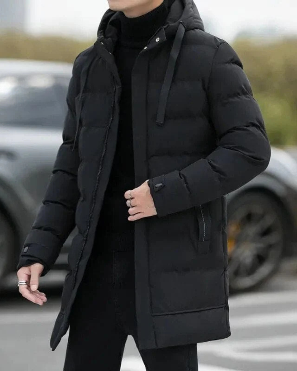 Gianluca | Men's Tailored Long Winter Jacket with Buttons
