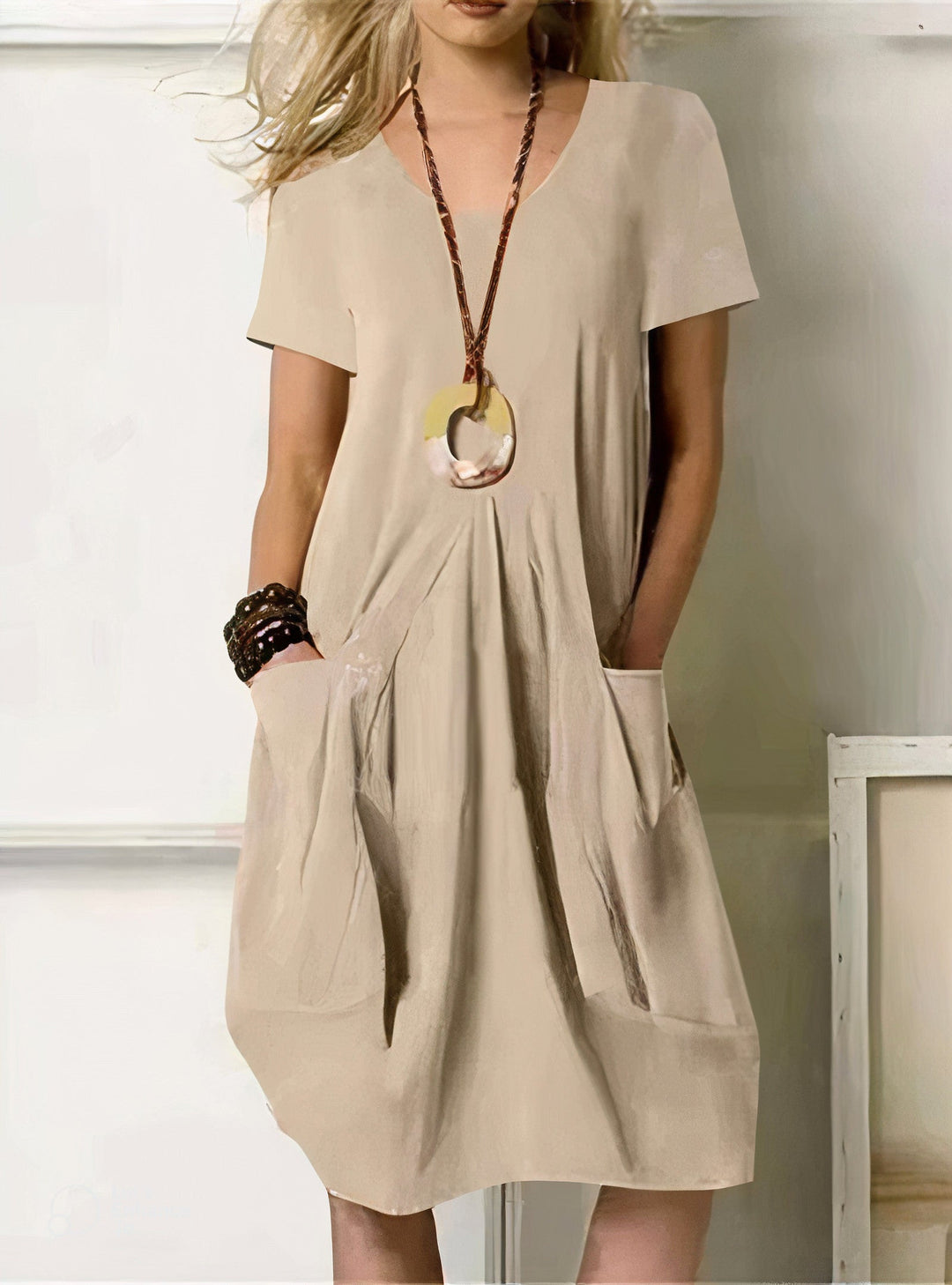 Gabrielle | Women's Relaxed Summer Loose Long Pocket Dress with Pockets