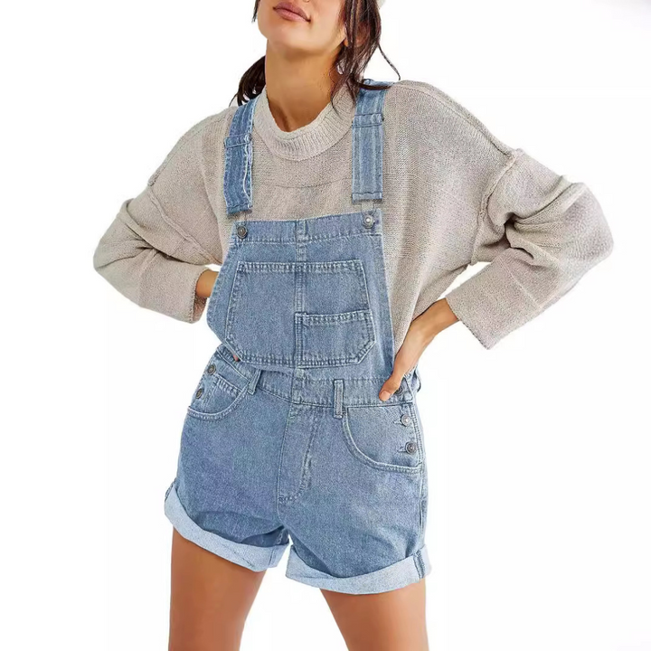 Remita | Vintage Adjustable Overall Shorts with Pockets