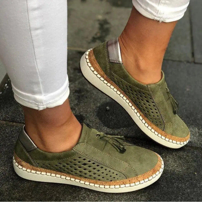 Elizabeth | Women's Slip-On Sneakers with Cut-Out
