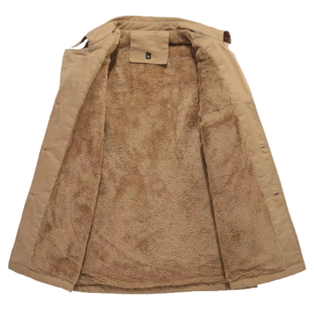Men's Tailored Elegant Padded Trench Coat