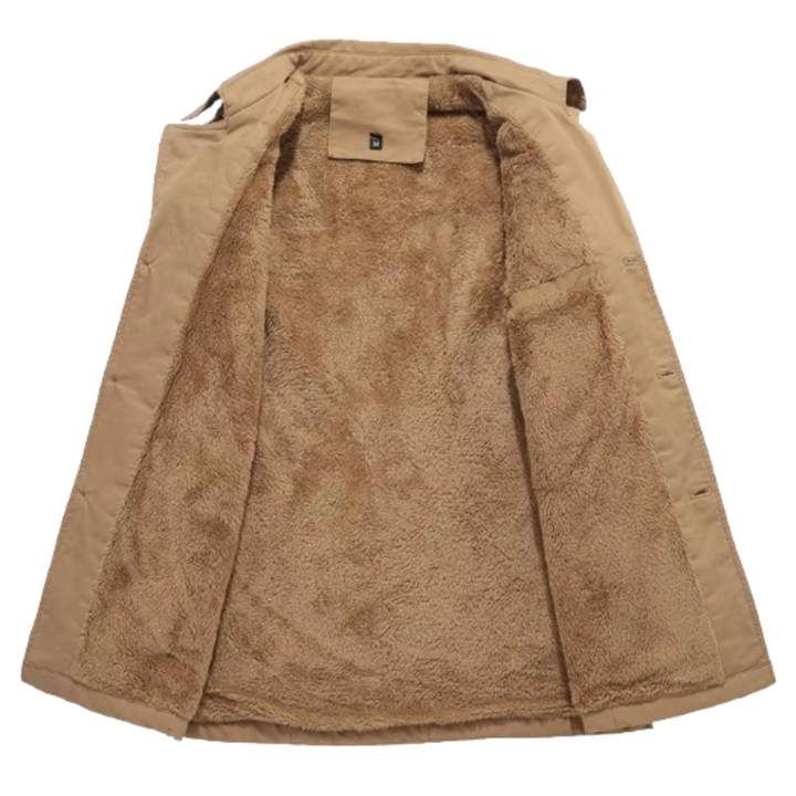 Men's Tailored Elegant Padded Trench Coat