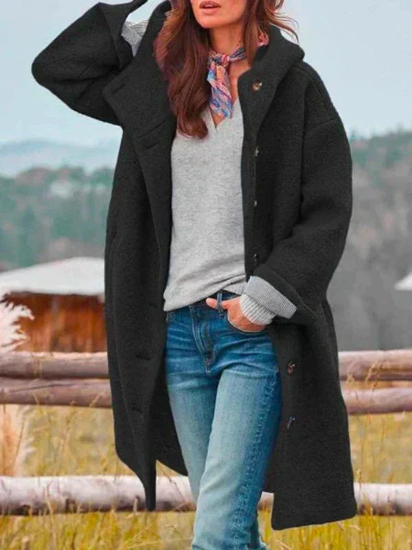Elsbeth | Women's Stylish Long Winter Jacket with Pockets