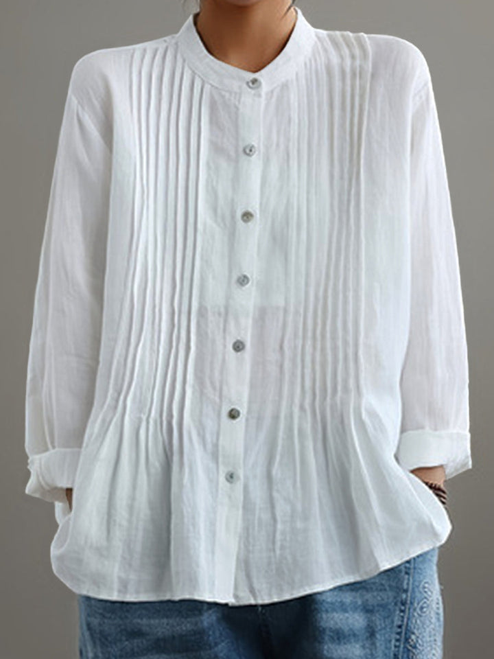 Farah | Relaxed Long Sleeve Casual & Pleated Shirt