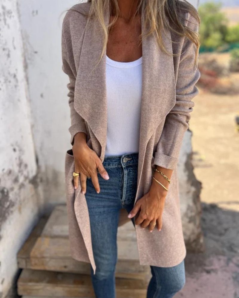 Eigona | Casual Lapel Cardigan Jacket with Pockets