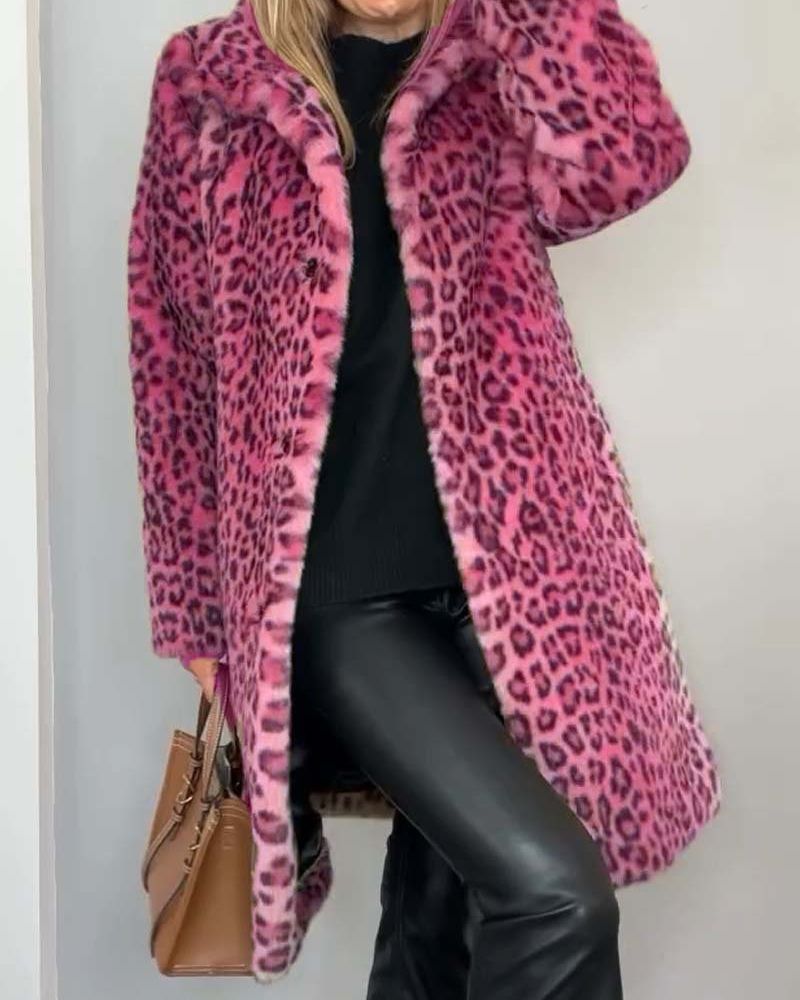 Lysandra | Women's Leopard Print Longline Coat