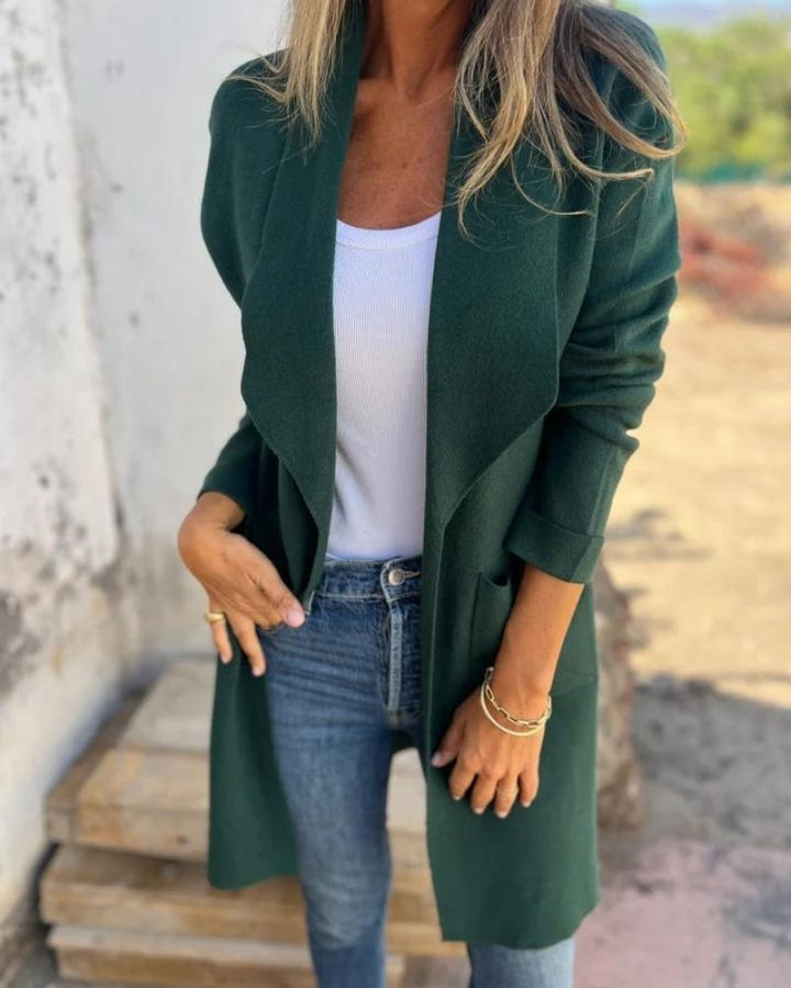 Eigona | Casual Lapel Cardigan Jacket with Pockets