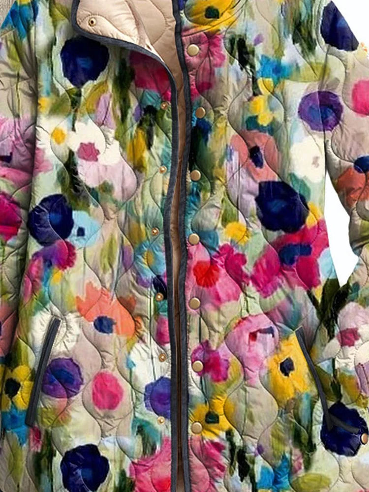 Women's Vintage Charming Floral Jacket Casual Quilted
