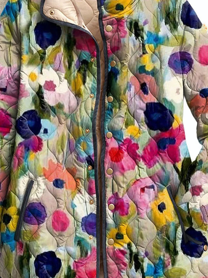 Women's Vintage Charming Floral Jacket Casual Quilted